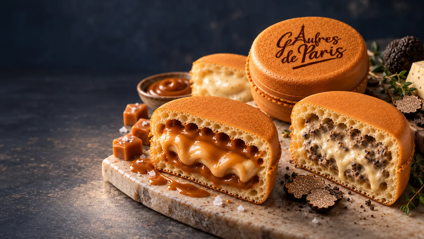 Sweet and savoury Gaufres de Paris together